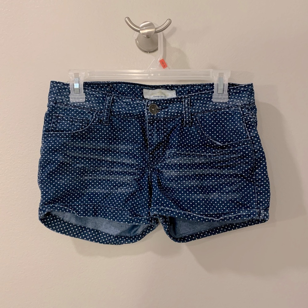 Navy polka dot shorts